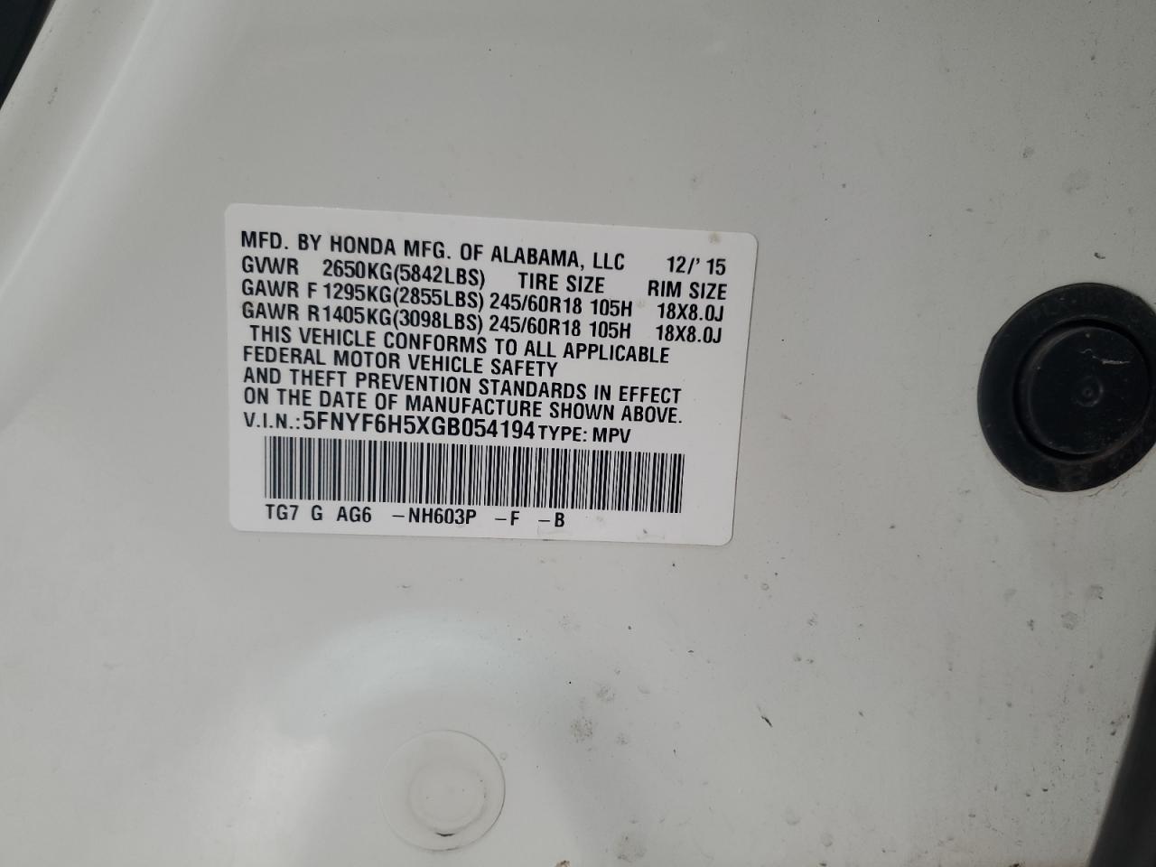 Honda Pilot Exl Image 13