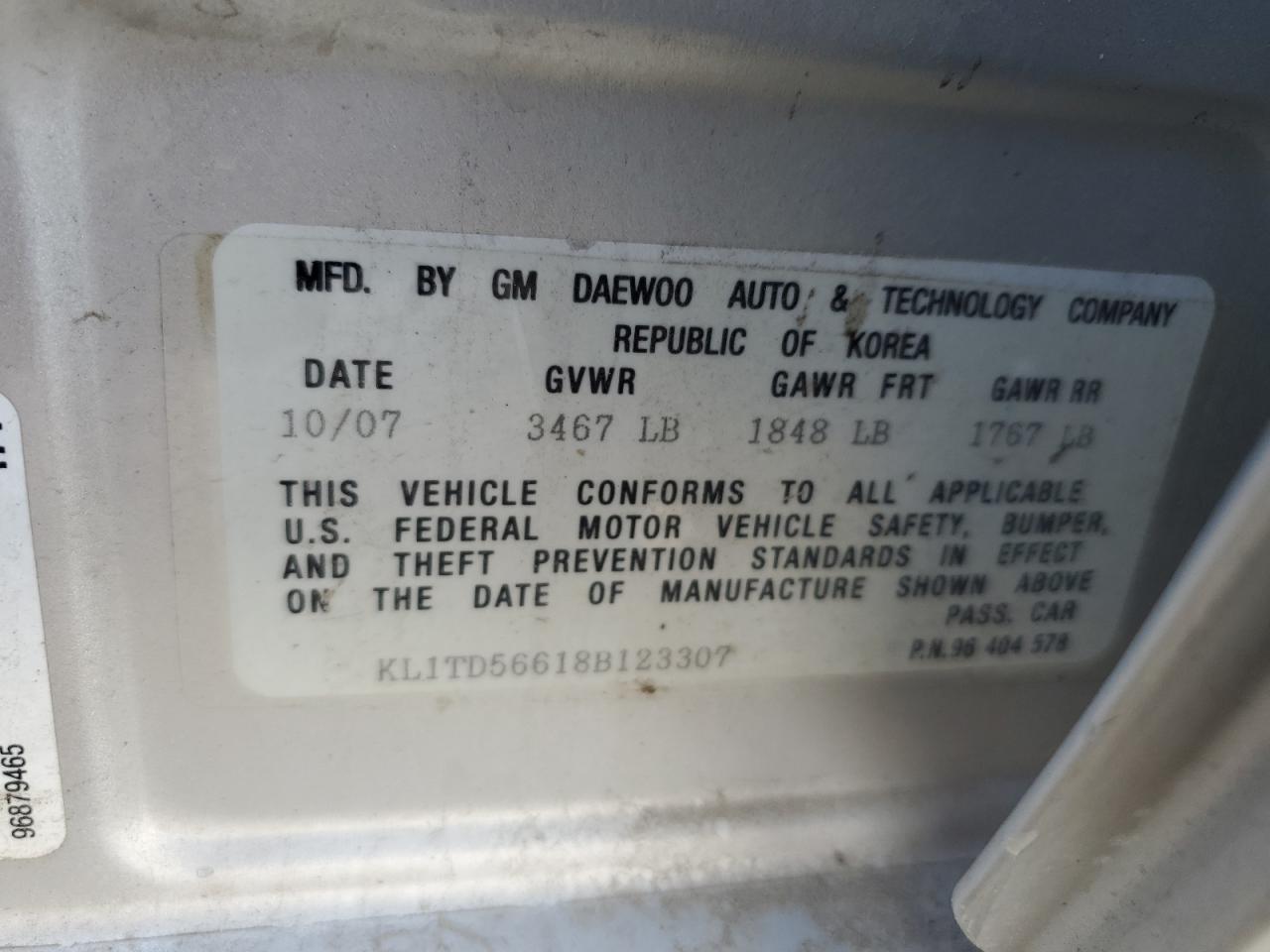 Chevrolet Aveo Base Image 3