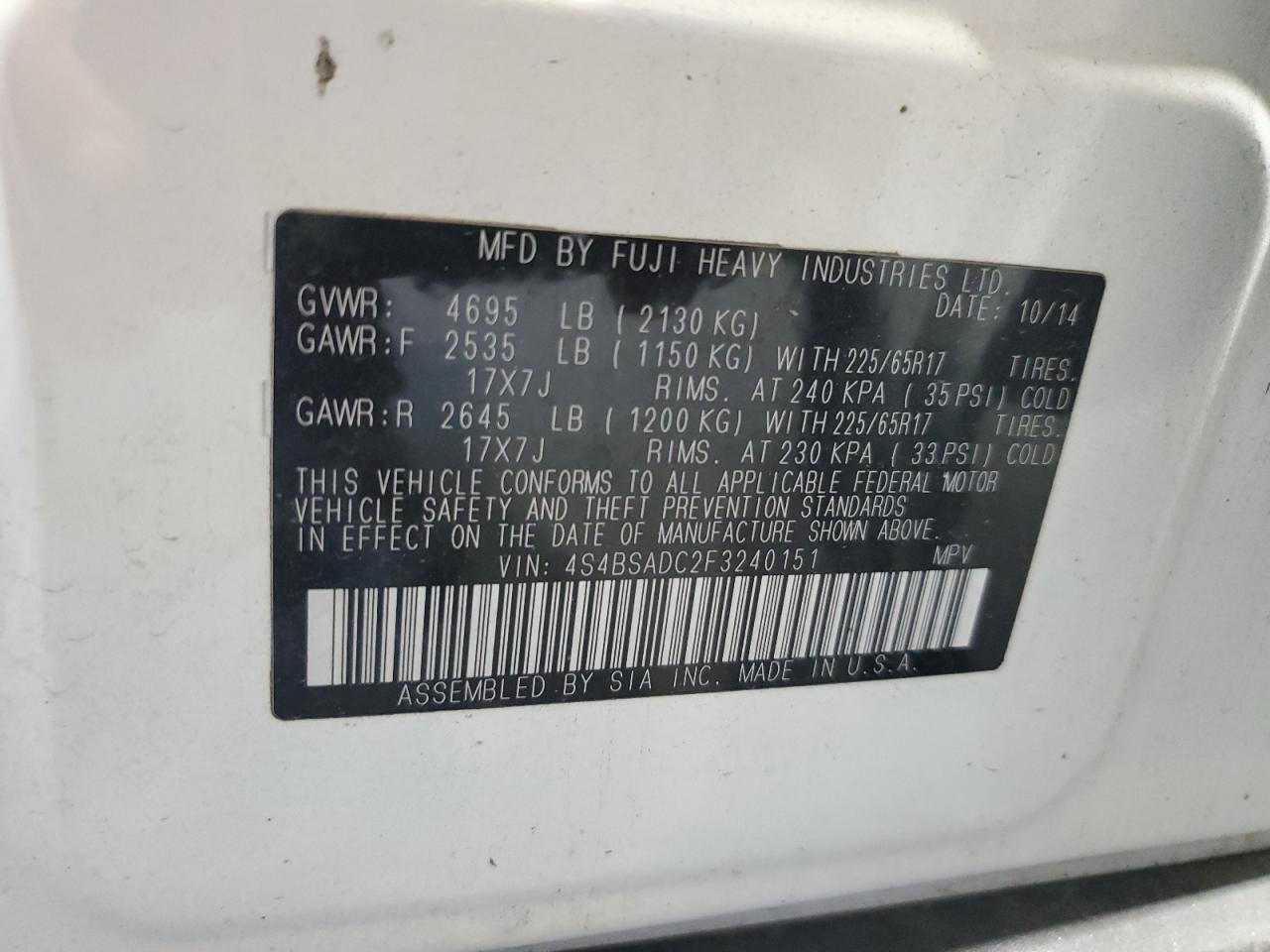 Subaru Outback 2.5i Premium Image 8