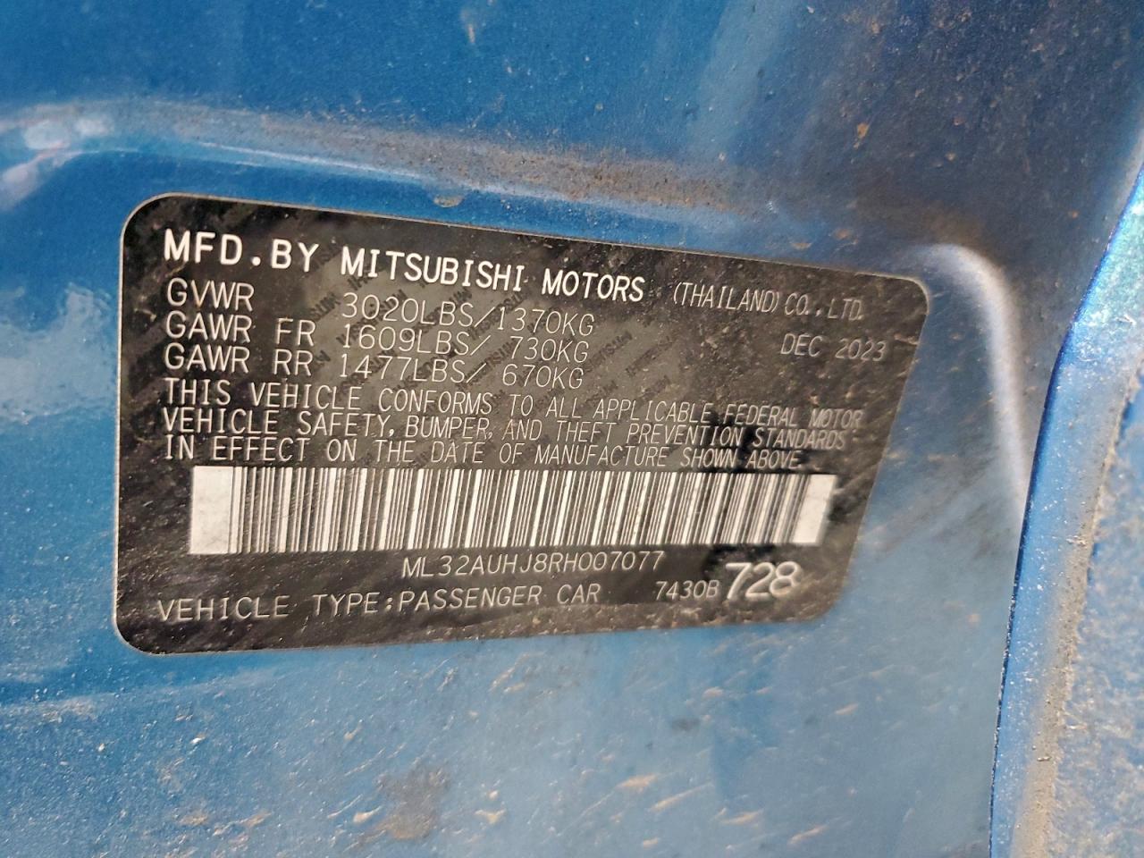 Mitsubishi Mirage Es Image 12